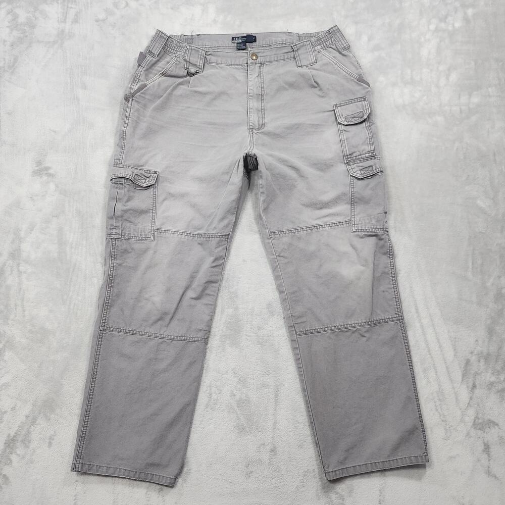 5.11 Tactical Pants Mens 40x32 Gray Relaxed Fit Cargo Canvas Workwear Utility